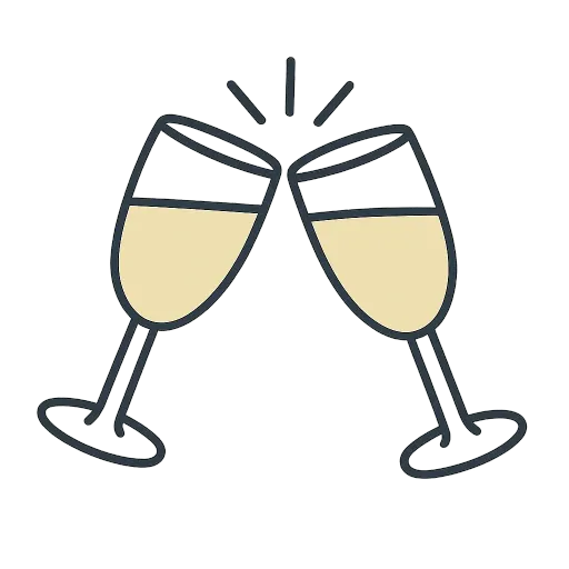 An illustration of two glasses.