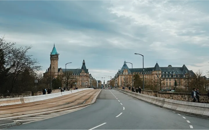 Luxembourg city skyline—home of Point A Marketing offering digital marketing services to Luxembourg’s financial industry